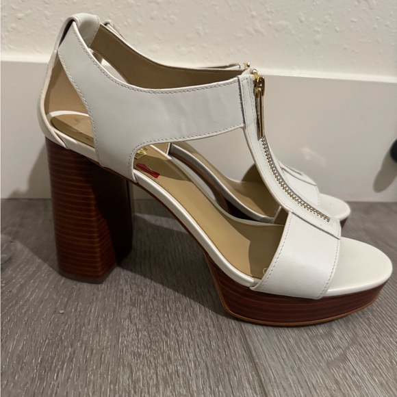 Michael Kors White Platform Heels - Picture 1 of 4